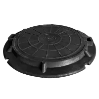 Люк полимер-песчаный легкий малогабаритный усиленный 30кН (ЧЕРНЫЙ)