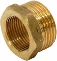 Футорка 25/20 внешняя резьба 1" и внутр. резьба 3/4, латунь Ц29