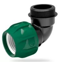 Компрессионная муфта Poelsan угловая с наружной резьбой 20 x ½"