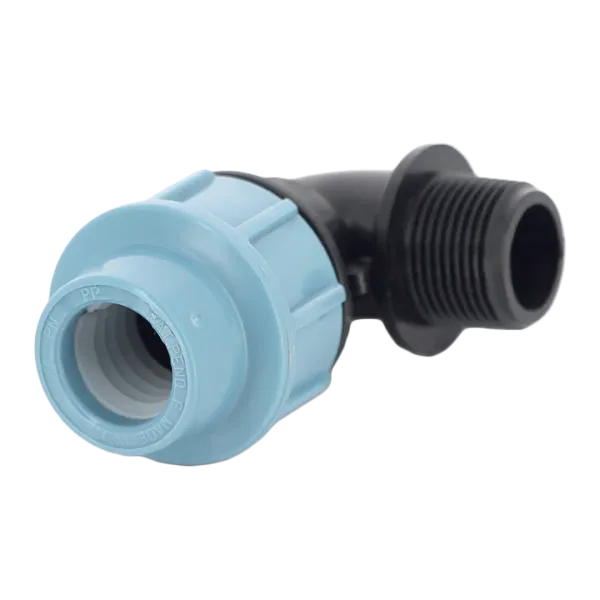 Колено компрессионное (угол) Unidelta 25 х 1" с наружной резьбой